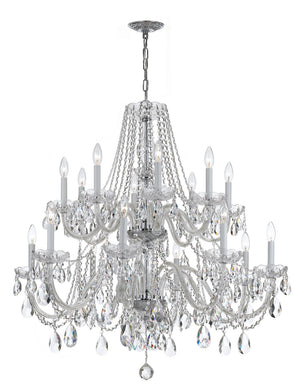 Crystorama - 1139-CH-CL-SAQ - 16 Light Chandelier - Traditional Crystal - Polished Chrome