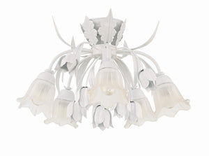 Crystorama - 4810-WW - Five Light Semi Flush Mount - Southport - Wet White