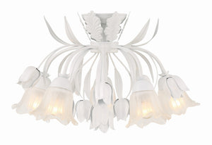 Crystorama - 4810-WW - Five Light Semi Flush Mount - Southport - Wet White