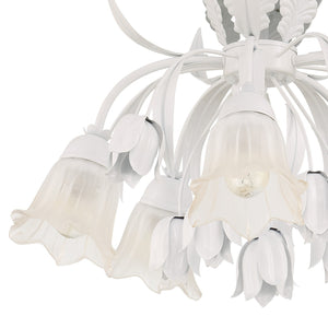 Crystorama - 4810-WW - Five Light Semi Flush Mount - Southport - Wet White