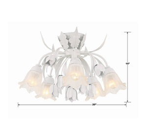 Crystorama - 4810-WW - Five Light Semi Flush Mount - Southport - Wet White