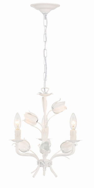 Crystorama - 4813-WW - Three Light Mini Chandelier - Southport - Wet White