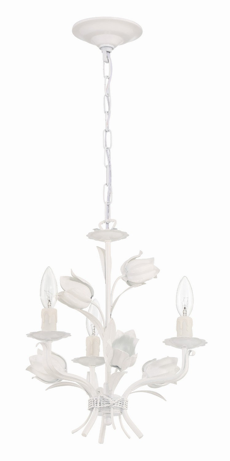 Crystorama - 4813-WW - Three Light Mini Chandelier - Southport - Wet White