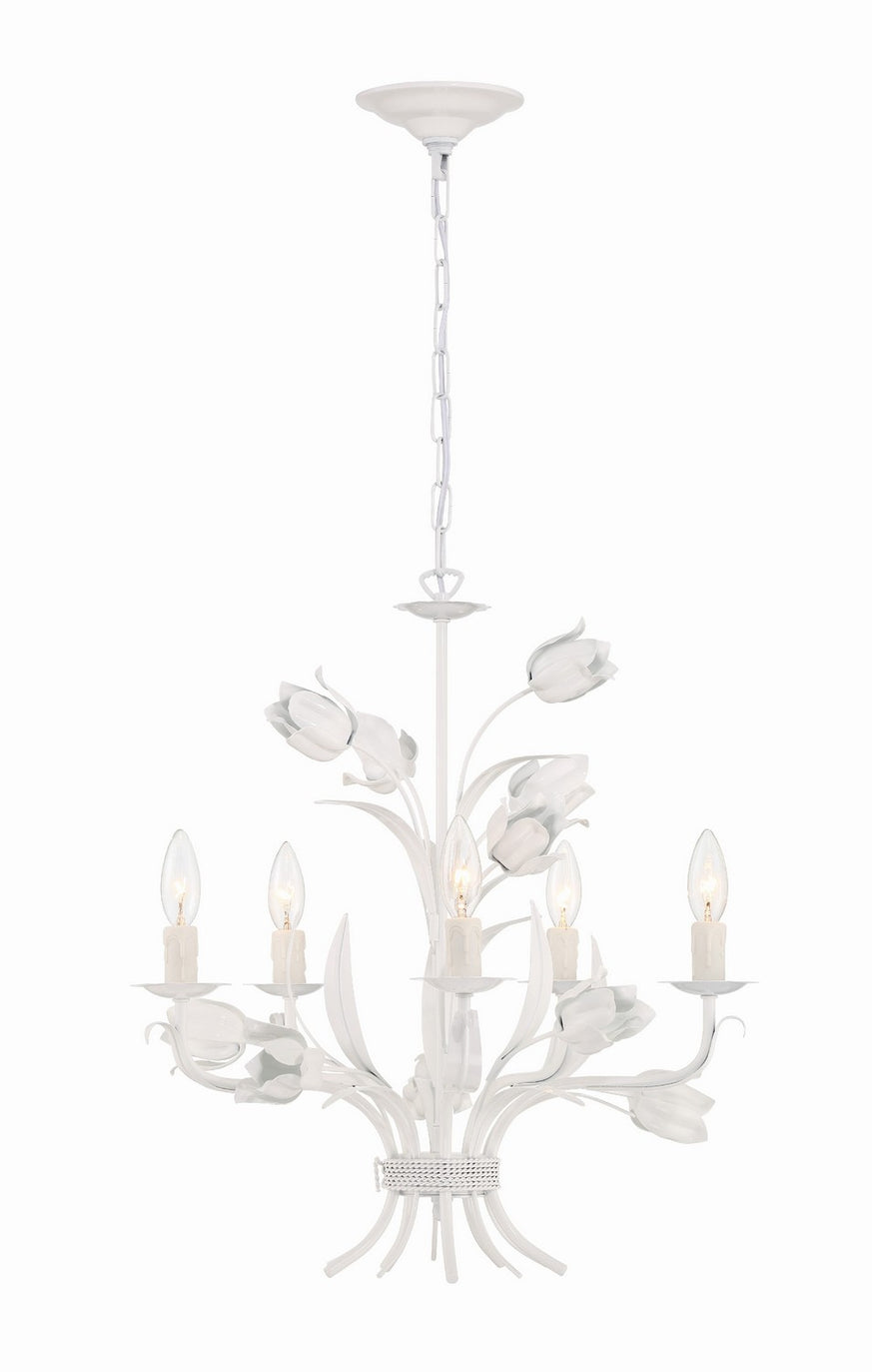 Crystorama - 4815-WW - Five Light Chandelier - Southport - Wet White