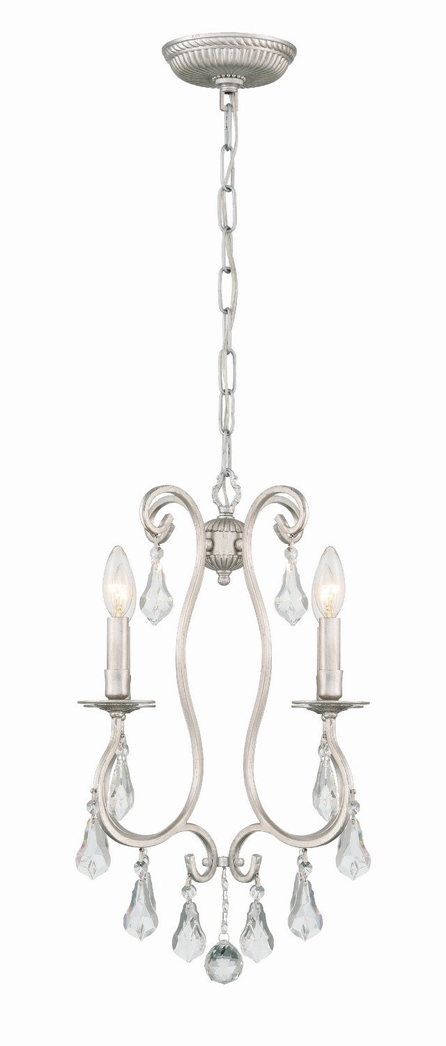 Crystorama - 5014-OS-CL-MWP - Four Light Mini Chandelier - Ashton - Olde Silver