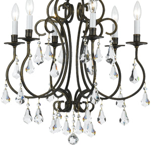 Crystorama - 5016-EB-CL-MWP - Six Light Chandelier - Ashton - English Bronze