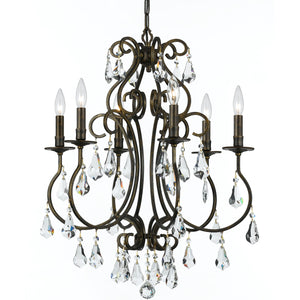 Crystorama - 5016-EB-CL-MWP - Six Light Chandelier - Ashton - English Bronze