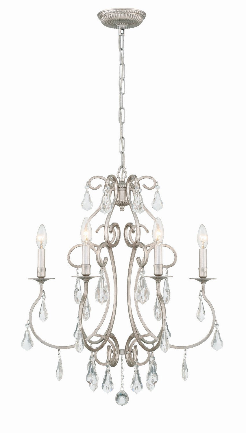 Crystorama - 5016-OS-CL-MWP - Six Light Chandelier - Ashton - Olde Silver