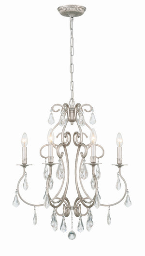 Crystorama - 5016-OS-CL-MWP - Six Light Chandelier - Ashton - Olde Silver