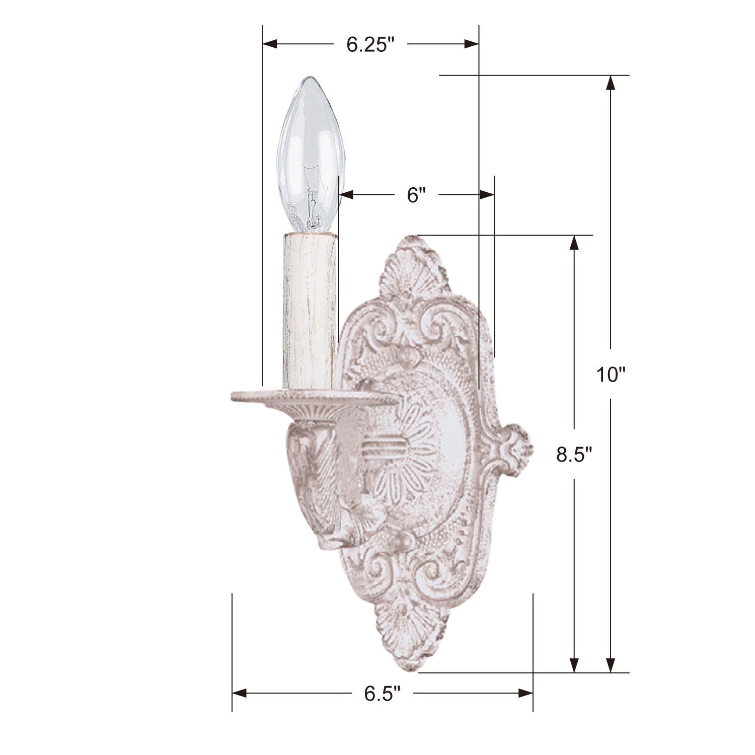 Crystorama - 5111-AW - One Light Wall Sconce - Paris Market - Antique White