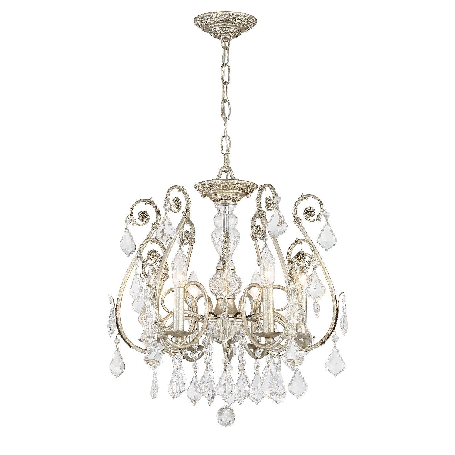 Crystorama - 5115-OS-CL-MWP - Six Light Chandelier - Regis - Olde Silver