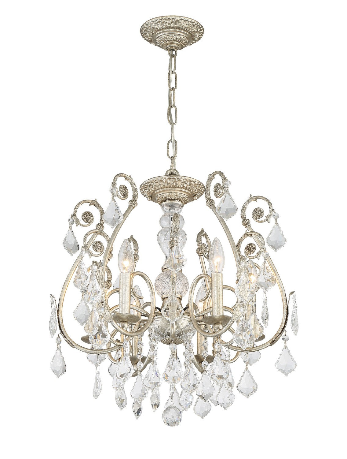 Crystorama - 5115-OS-CL-MWP - Six Light Chandelier - Regis - Olde Silver