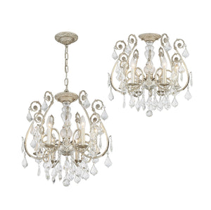 Crystorama - 5115-OS-CL-MWP - Six Light Chandelier - Regis - Olde Silver