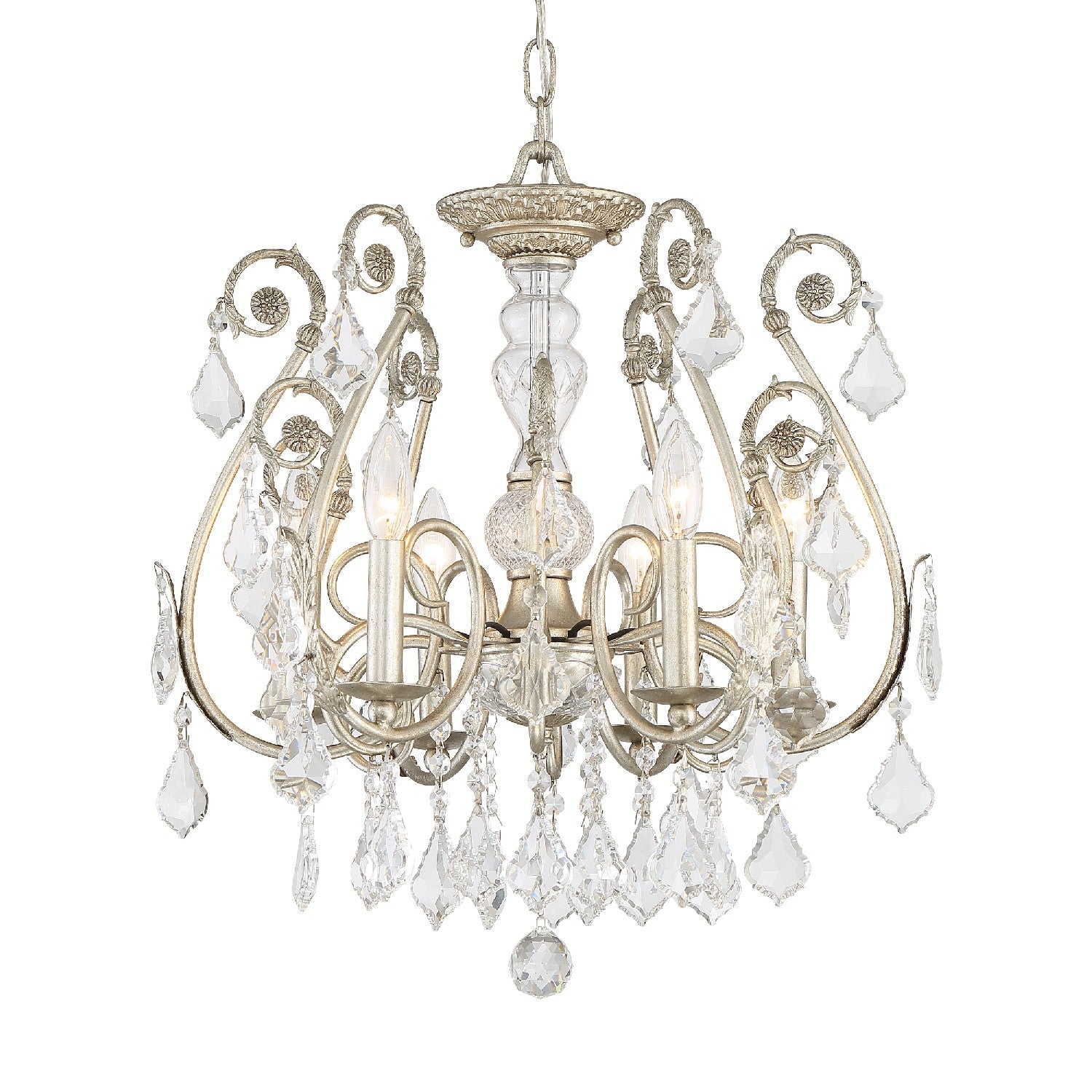 Crystorama - 5115-OS-CL-MWP - Six Light Chandelier - Regis - Olde Silver