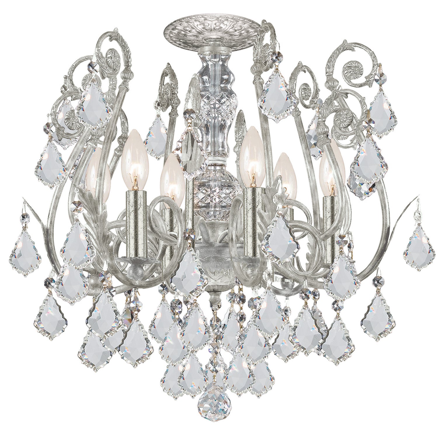 Crystorama - 5115-OS-CL-S - Six Light Chandelier - Regis - Olde Silver