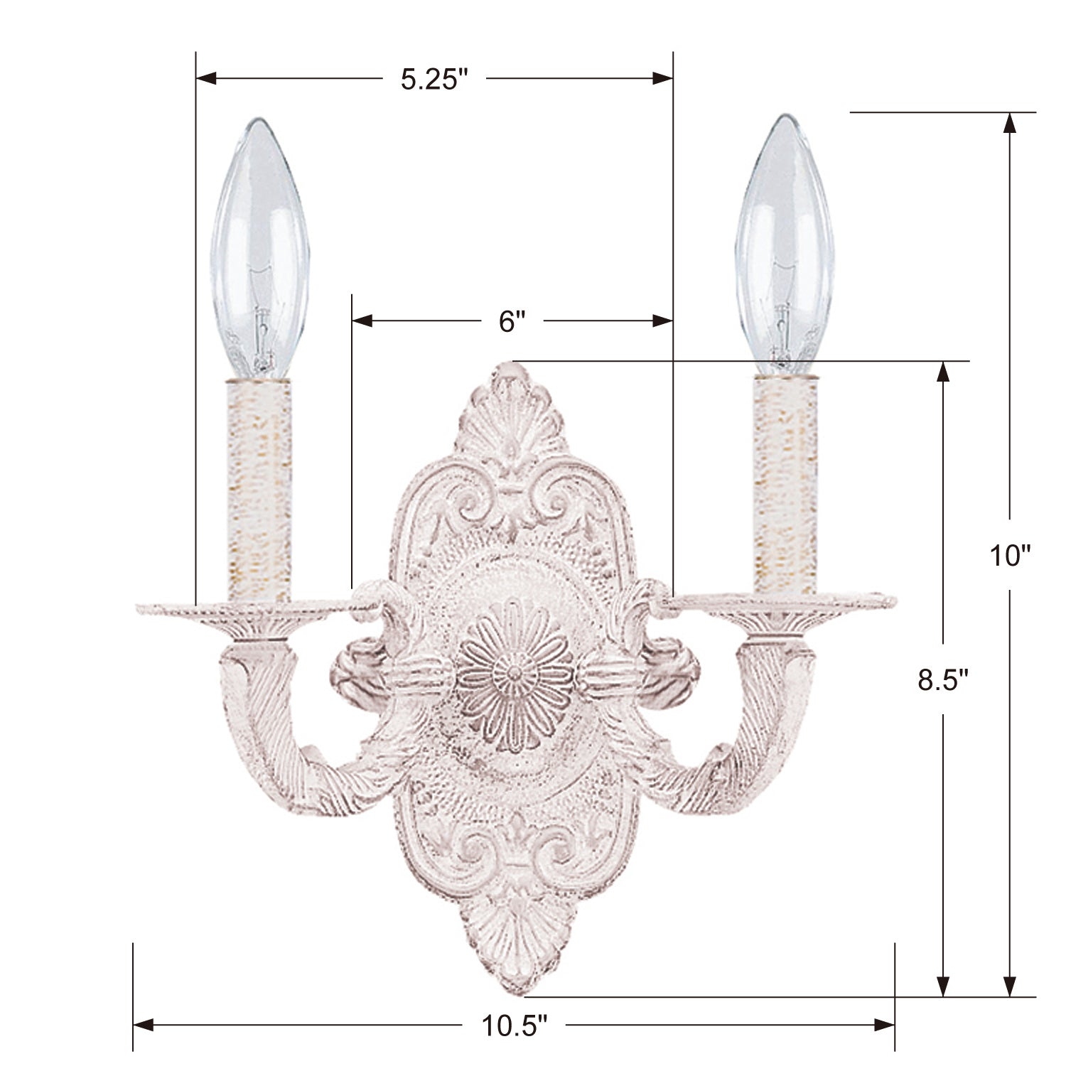 Crystorama - 5122-AW - Two Light Wall Sconce - Paris Market - Antique White