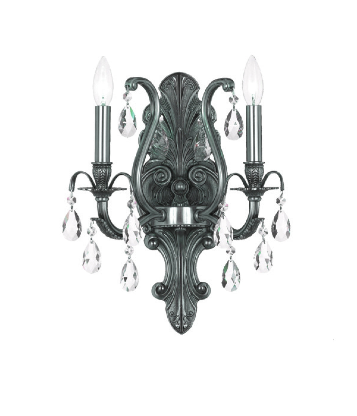 Crystorama - 5563-PW-CL-MWP - Two Light Wall Sconce - Dawson - Pewter