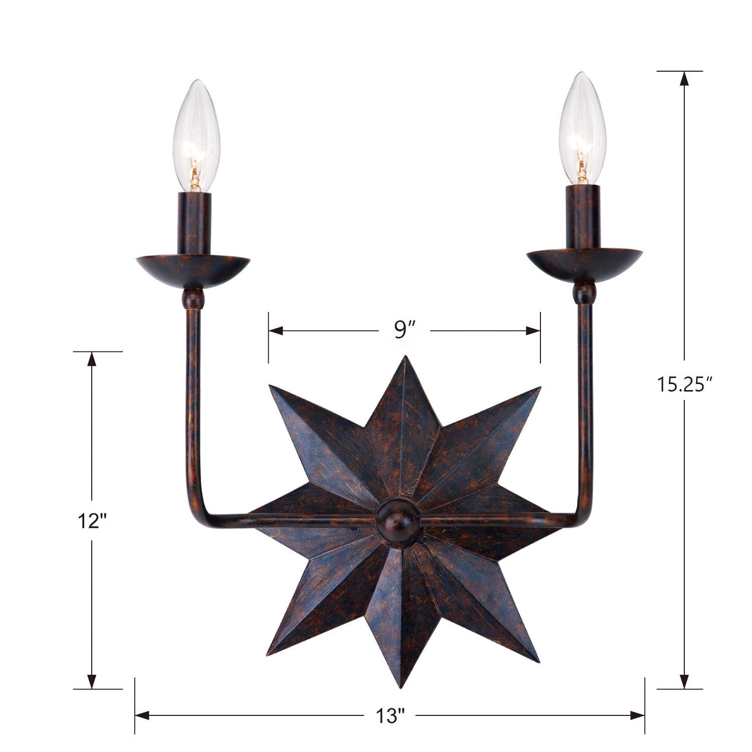 Crystorama - 9232-EB - Two Light Wall Sconce - Astro - English Bronze