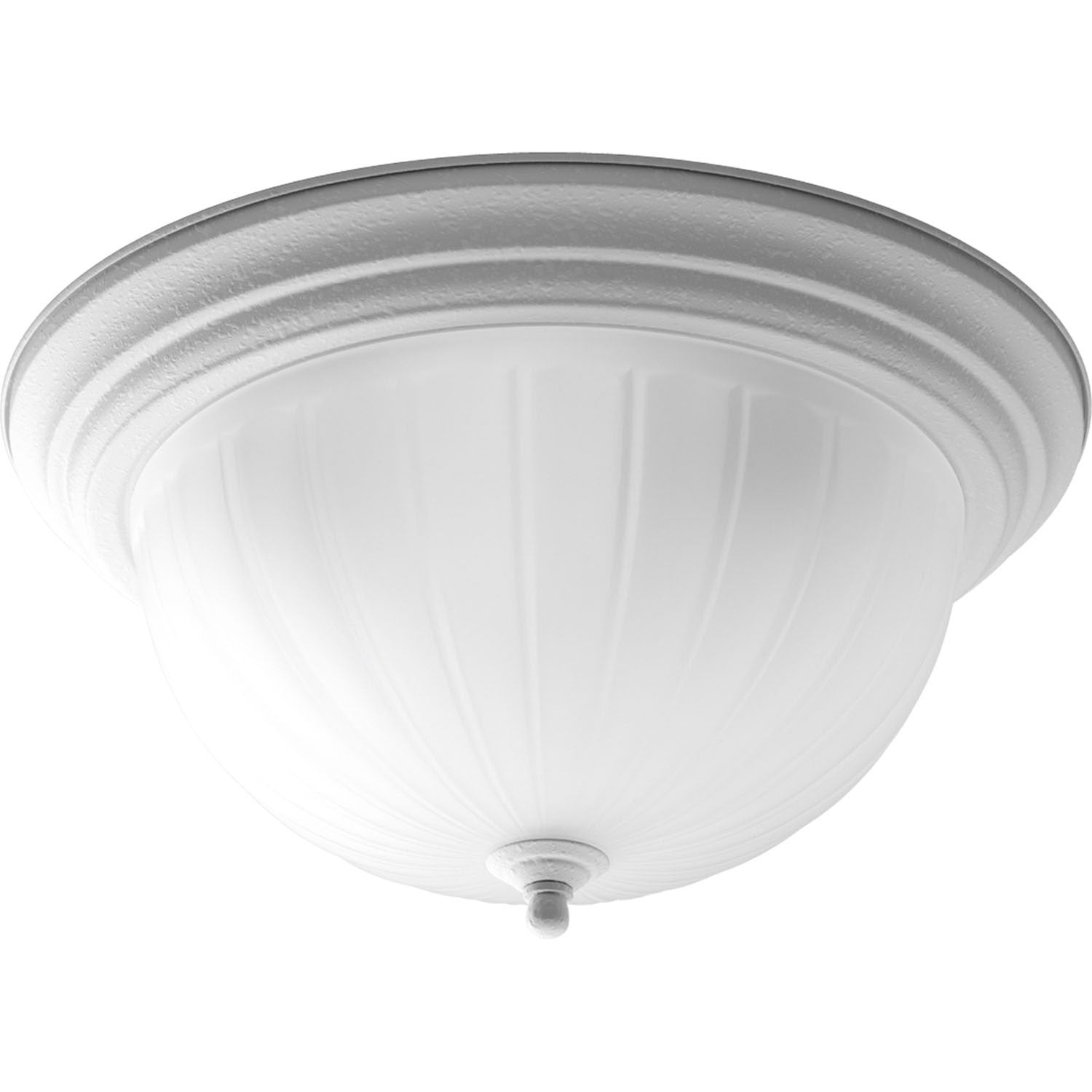 Progress Lighting - P3818-30 - Three Light Flush Mount - Melon Glass - White