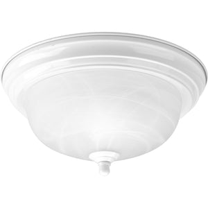 Progress Lighting - P3924-30 - One Light Flush Mount - Dome Glass - Alabaster - White