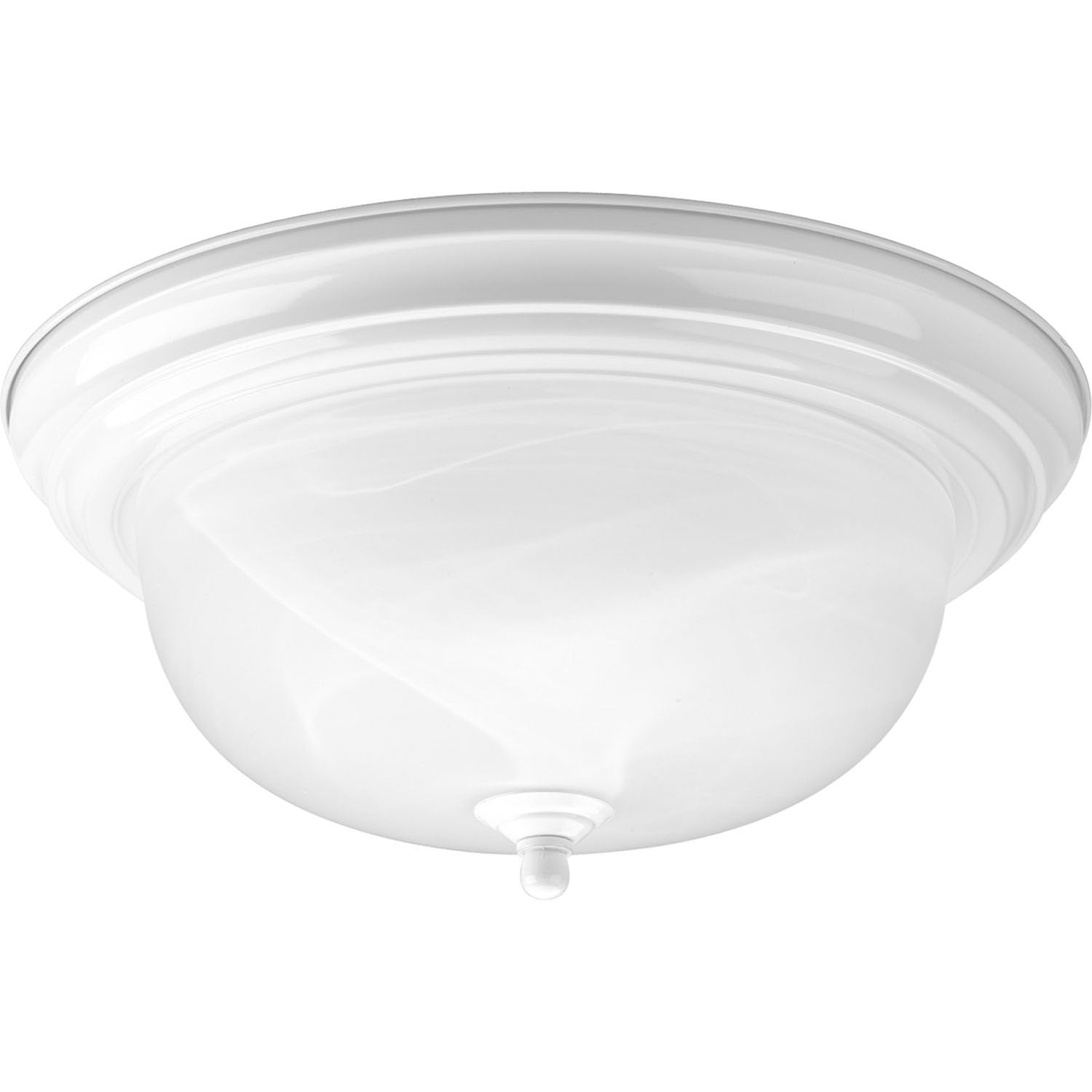 Progress Lighting - P3925-30 - Two Light Flush Mount - Dome Glass - Alabaster - White