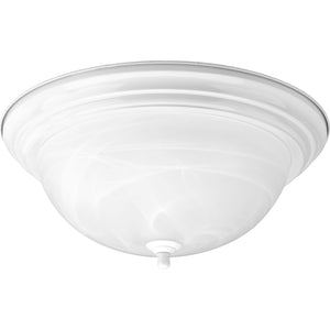 Progress Lighting - P3926-30 - Three Light Flush Mount - Dome Glass - Alabaster - White