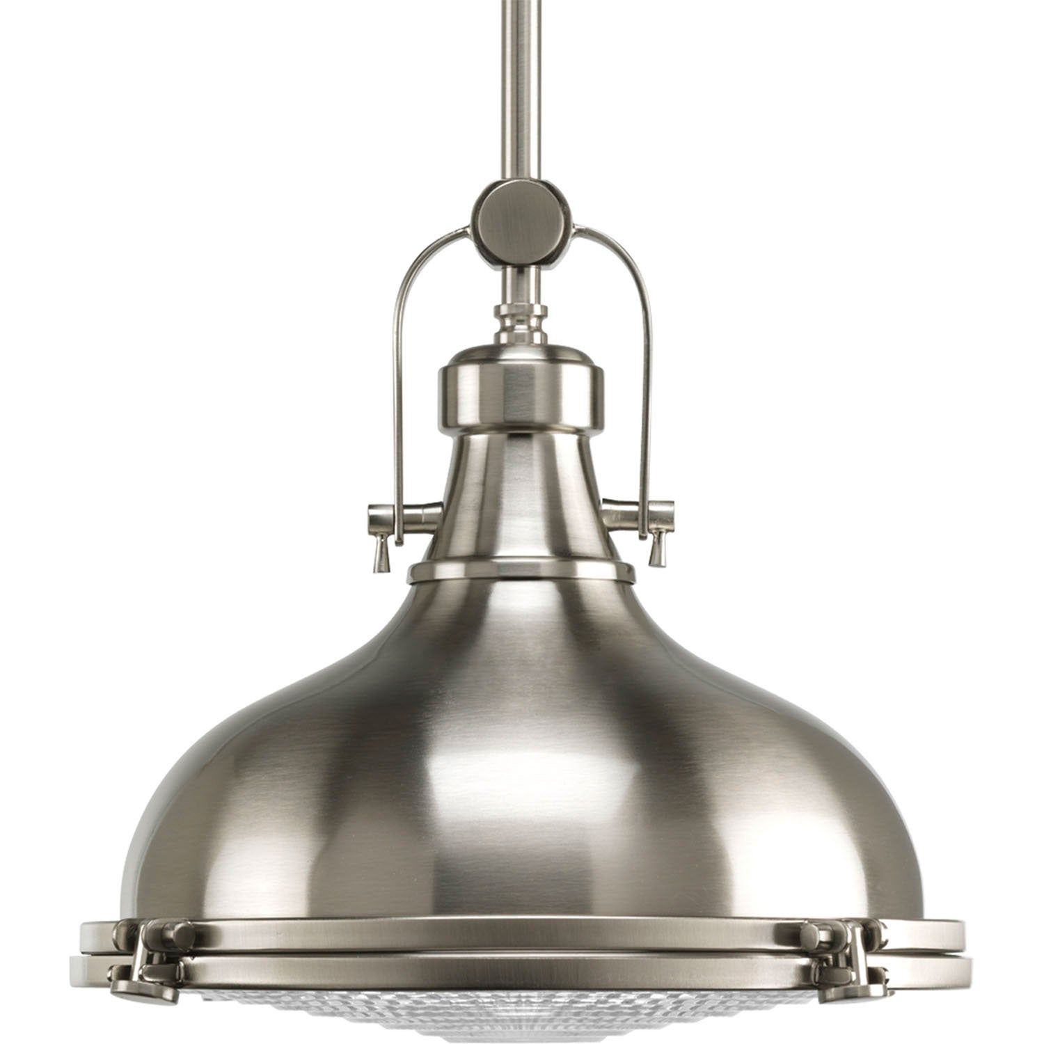 Progress Lighting - P5188-09 - One Light Pendant - Fresnel Pendant - Brushed Nickel