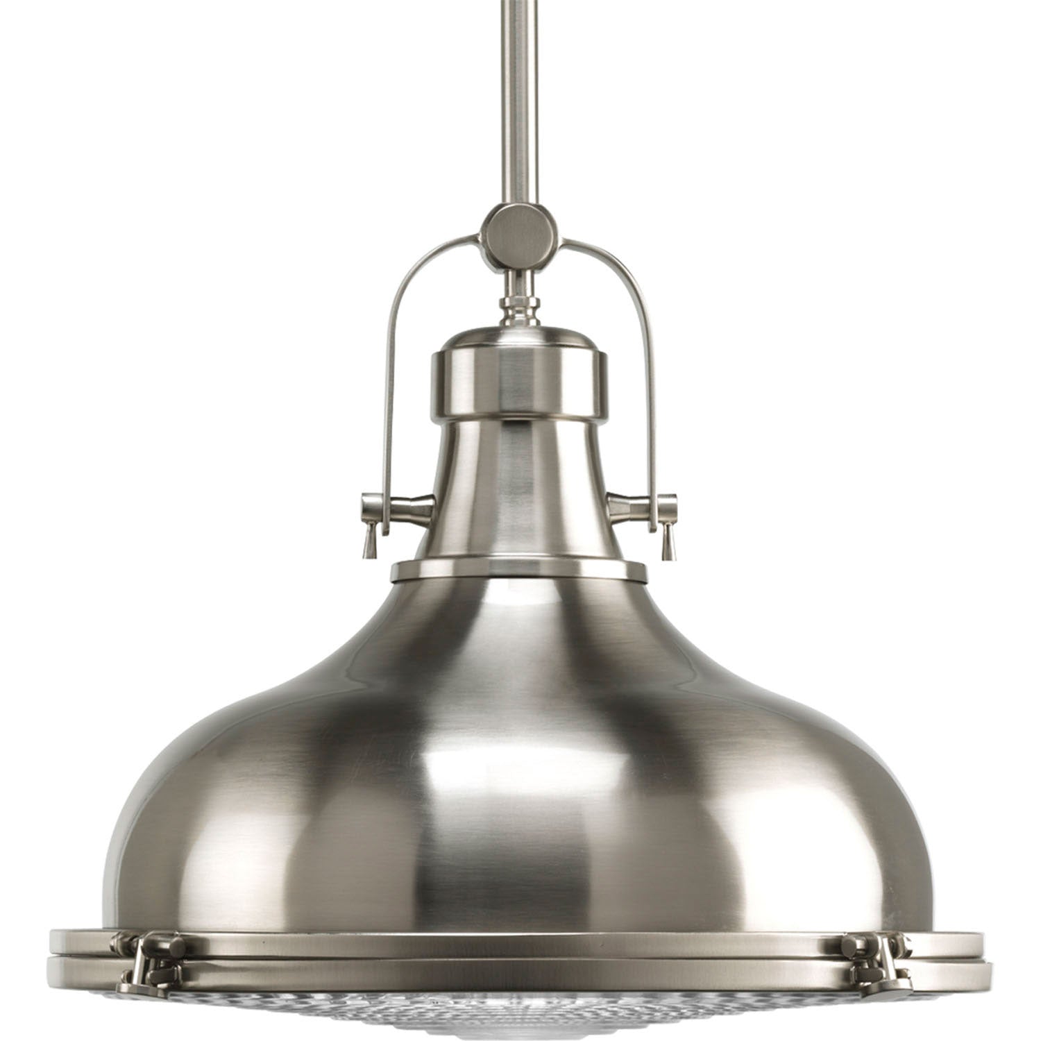 Progress Lighting - P5197-09 - One Light Pendant - Fresnel Pendant - Brushed Nickel