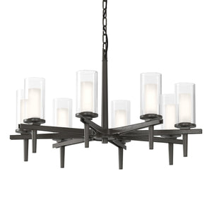 Hubbardton Forge - 104305-SKT-07-ZU0323 - Eight Light Chandelier - Constellation - Dark Smoke