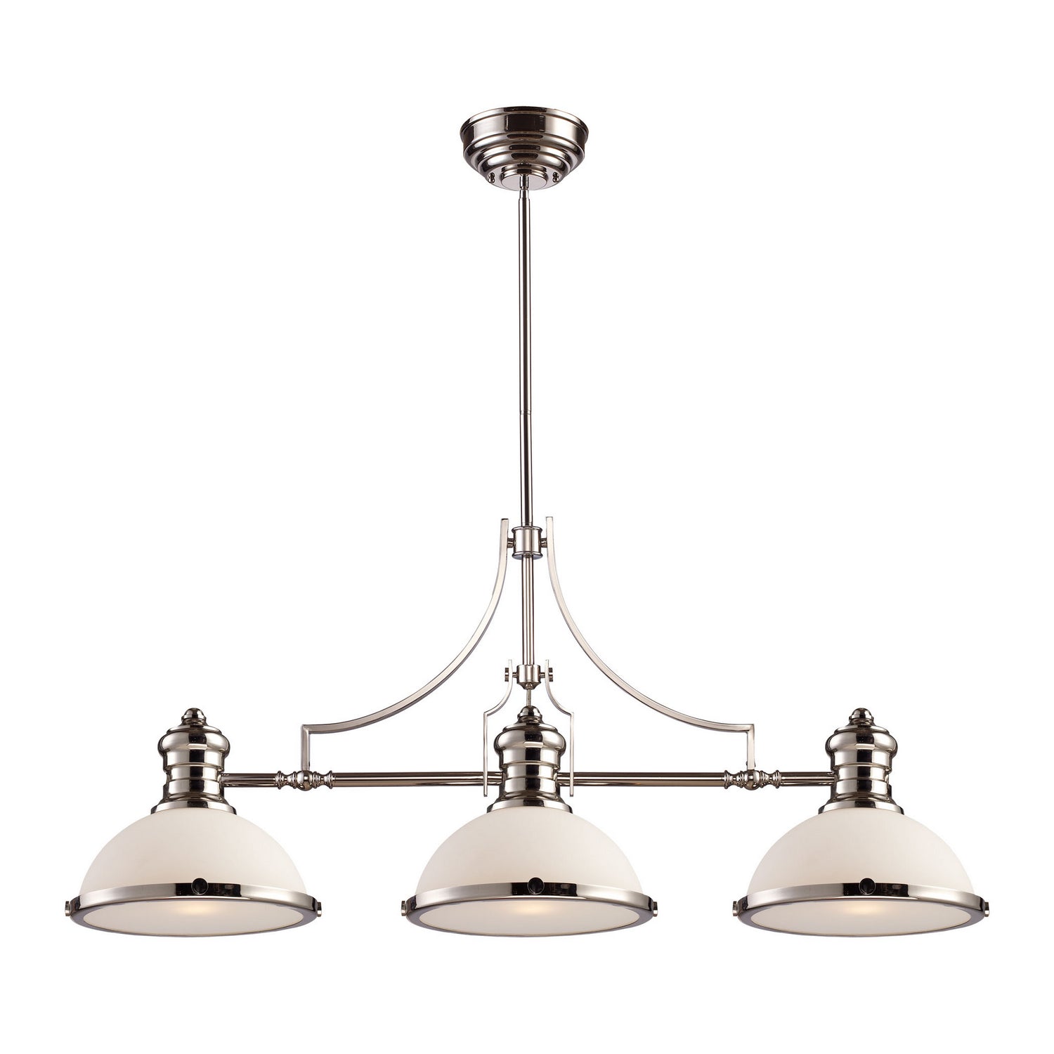 ELK Home - 66215-3 - Three Light Linear Chandelier - Chadwick - Polished Nickel