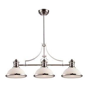 ELK Home - 66215-3 - Three Light Linear Chandelier - Chadwick - Polished Nickel