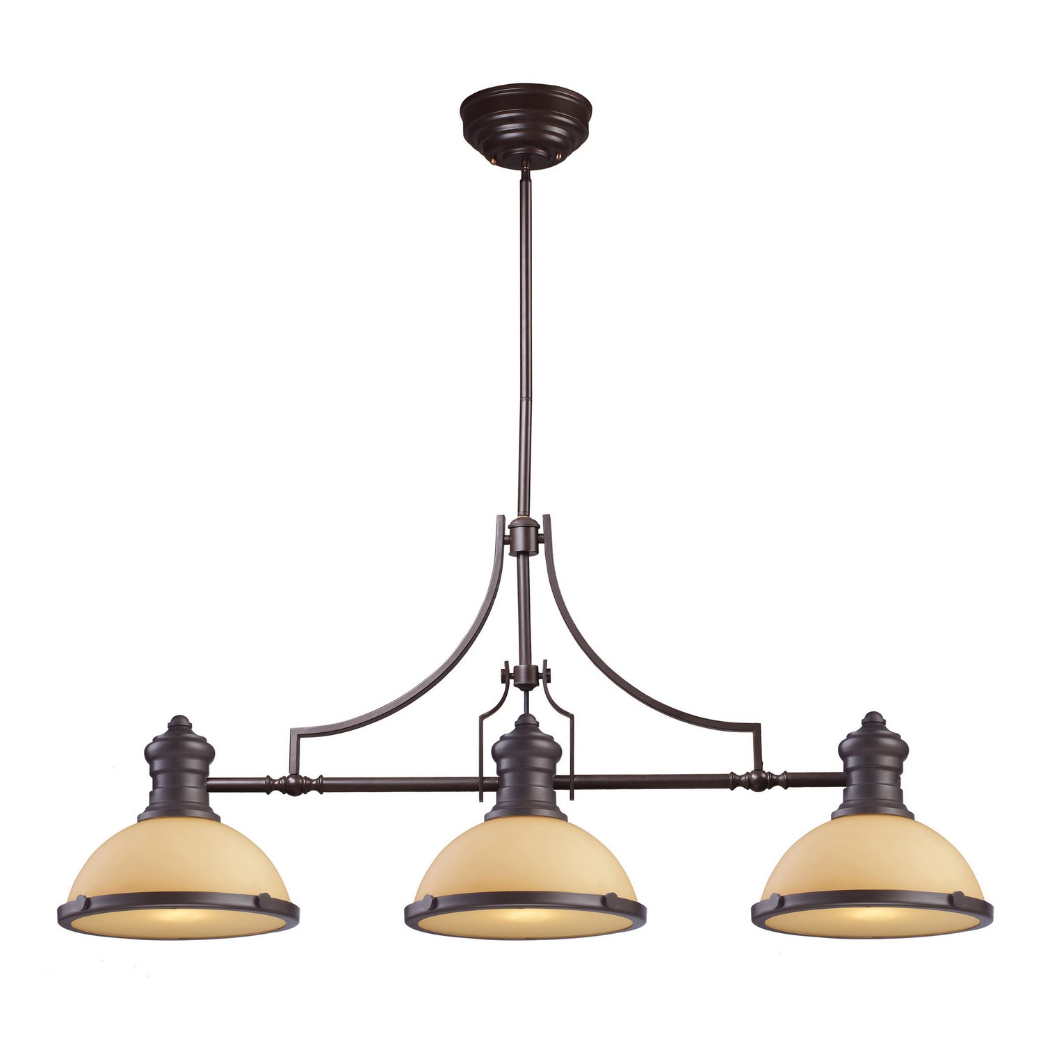 ELK Home - 66235-3 - Three Light Linear Chandelier - Chadwick - Oil Rubbed Bronze