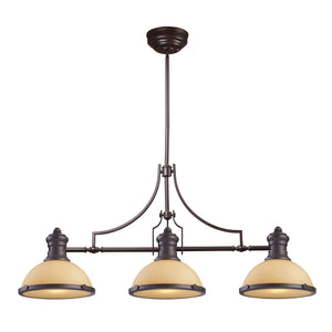 ELK Home - 66235-3 - Three Light Linear Chandelier - Chadwick - Oil Rubbed Bronze