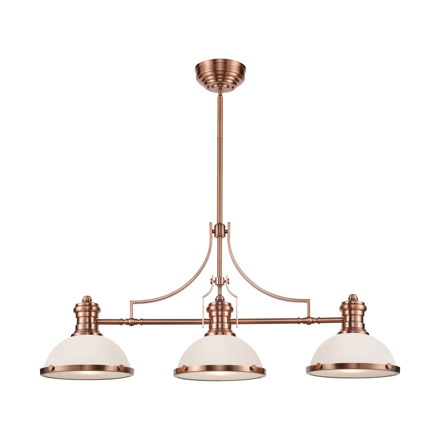 ELK Home - 66245-3 - Three Light Linear Chandelier - Chadwick - Antique Copper