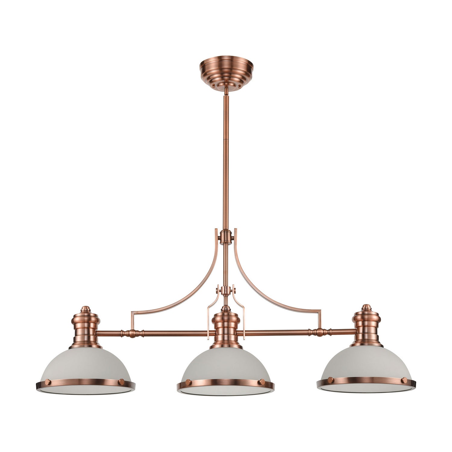 ELK Home - 66245-3 - Three Light Linear Chandelier - Chadwick - Antique Copper