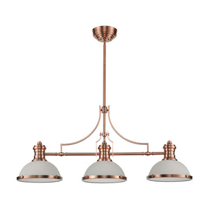 ELK Home - 66245-3 - Three Light Linear Chandelier - Chadwick - Antique Copper