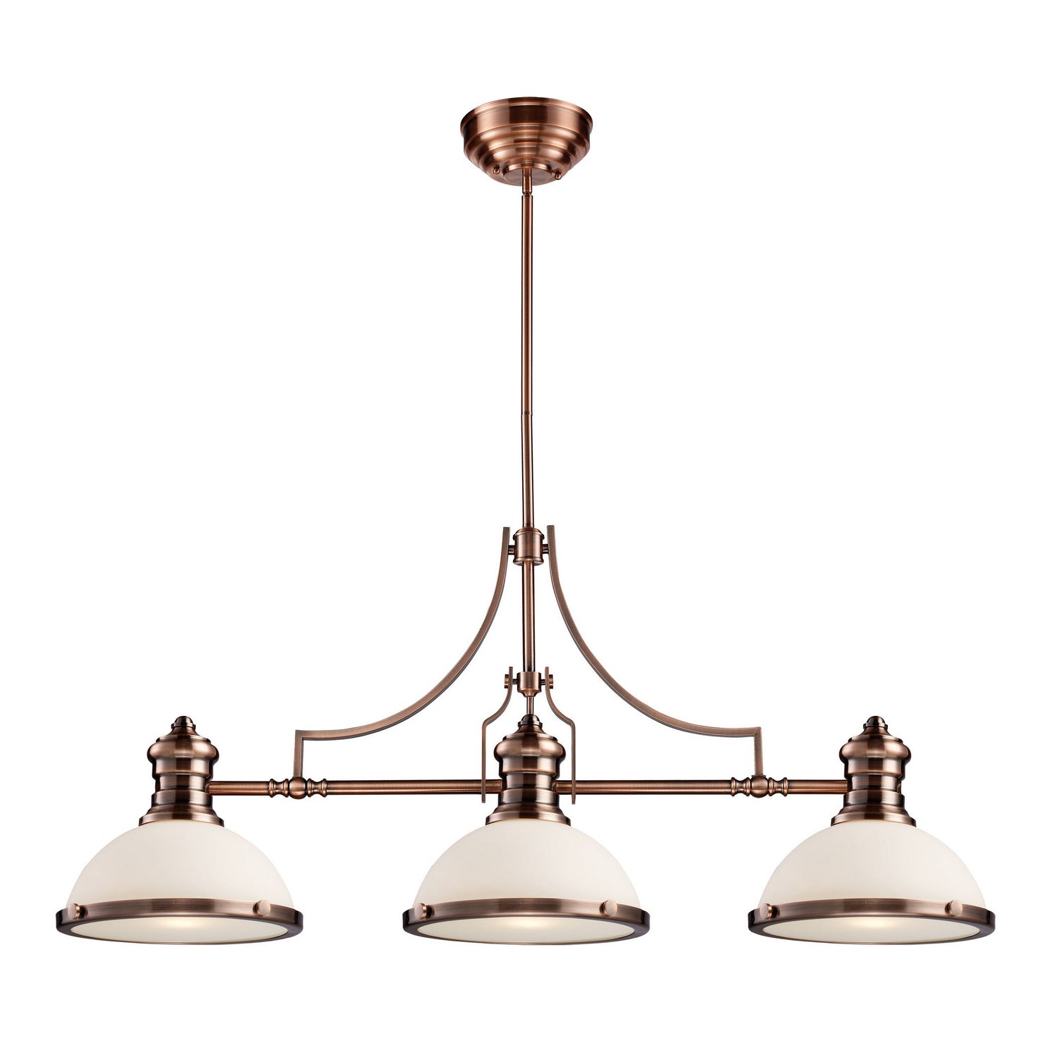 ELK Home - 66245-3 - Three Light Linear Chandelier - Chadwick - Antique Copper