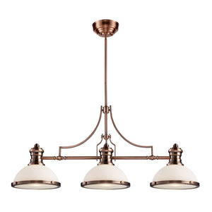 ELK Home - 66245-3 - Three Light Linear Chandelier - Chadwick - Antique Copper