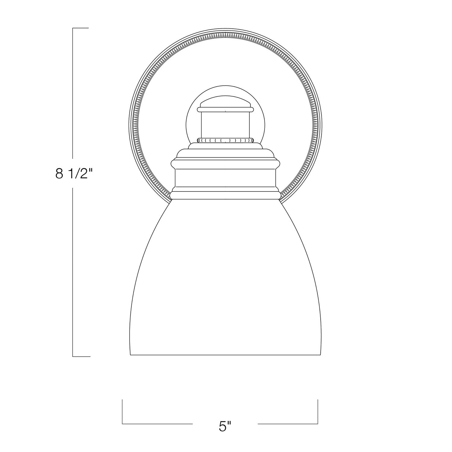 Norwell Lighting - 8791-CH-OP - One Light Wall Sconce - Spencer - Polished Nickel