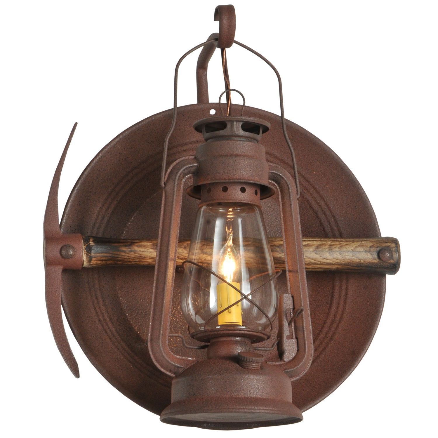 Meyda Tiffany - 114829 - One Light Wall Sconce - Miners Lantern - Distressed Rust