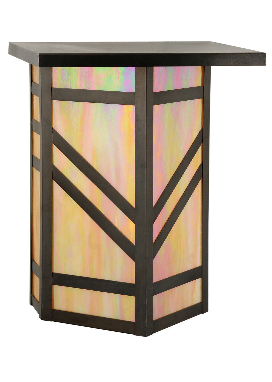 Meyda Tiffany - 115370 - Two Light Wall Sconce - Santa Fe - Craftsman Brown On Brass