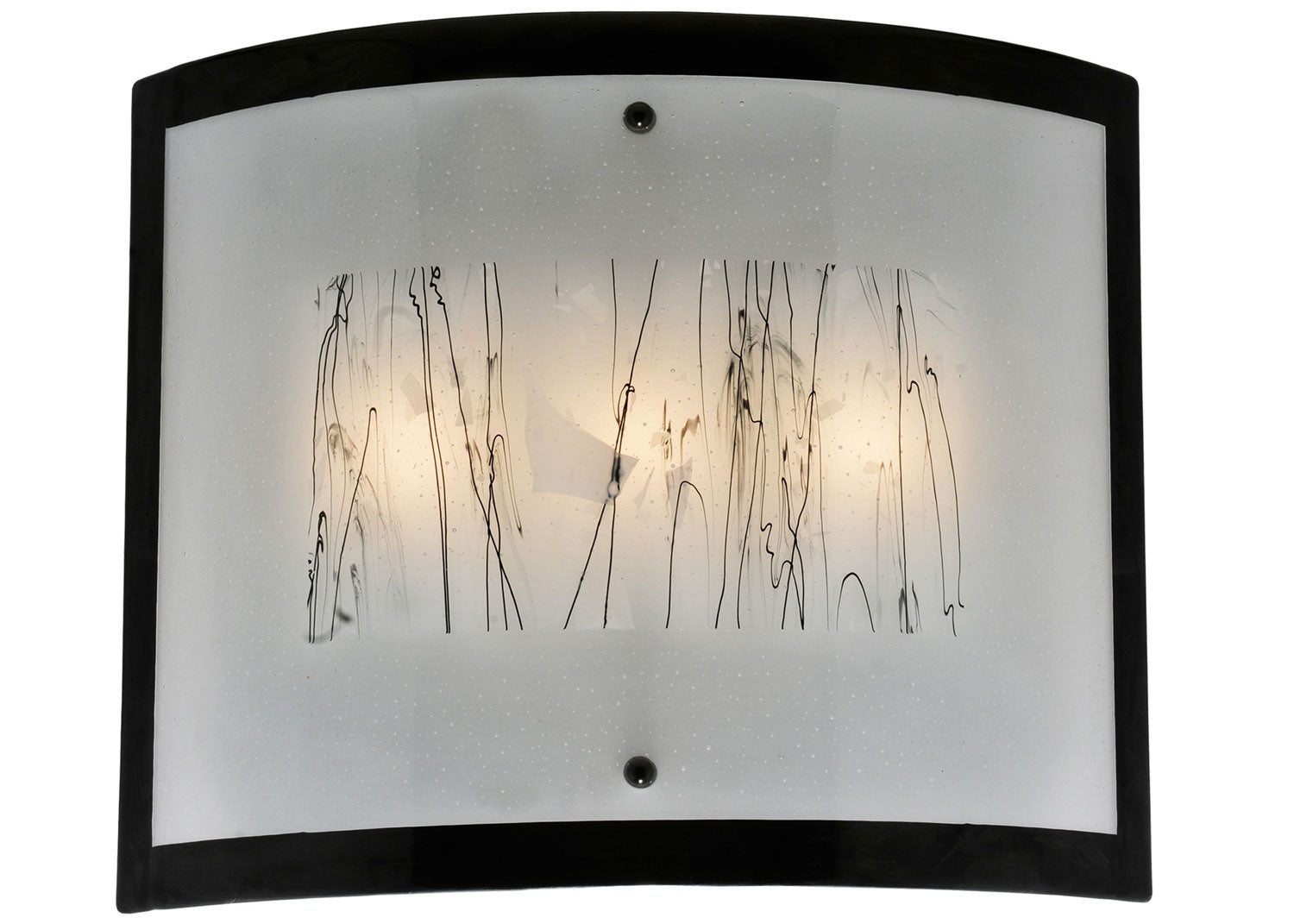 Meyda Tiffany - 116897 - Three Light Wall Sconce - Fused Glass - Mirror Black