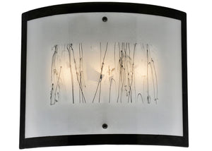 Meyda Tiffany - 116897 - Three Light Wall Sconce - Fused Glass - Mirror Black