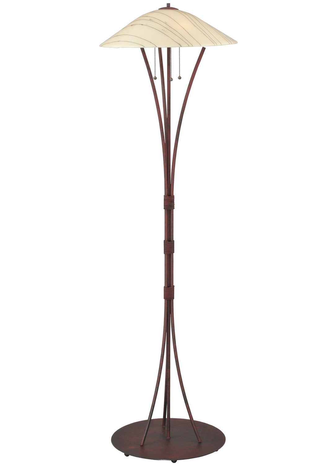 Meyda Tiffany - 117164 - Three Light Floor Lamp - Metro Fusion - Rust