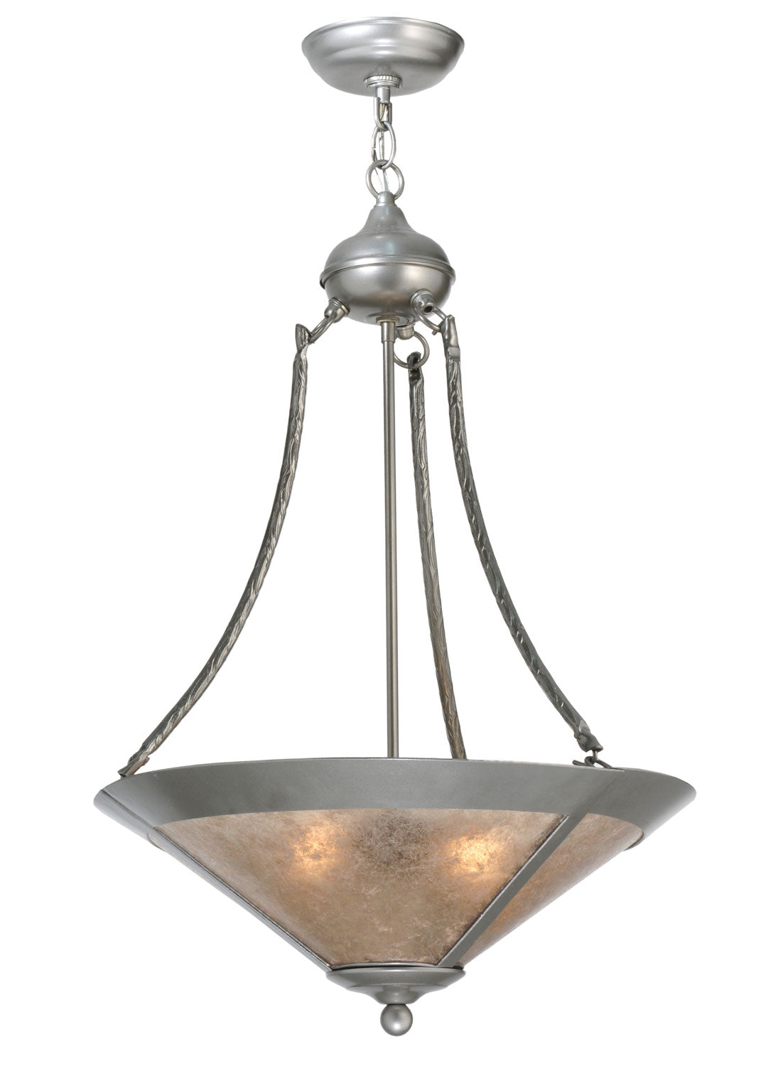 Meyda Tiffany - 117717 - Two Light Inverted Pendant - Sutter - Nickel Powder