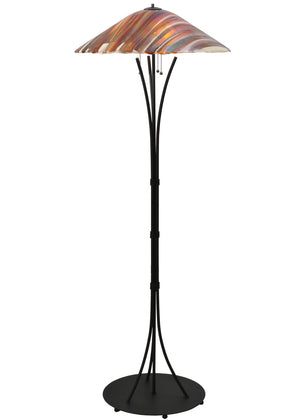 Meyda Tiffany - 117751 - Three Light Floor Lamp - Marina - Black Metal,Custom