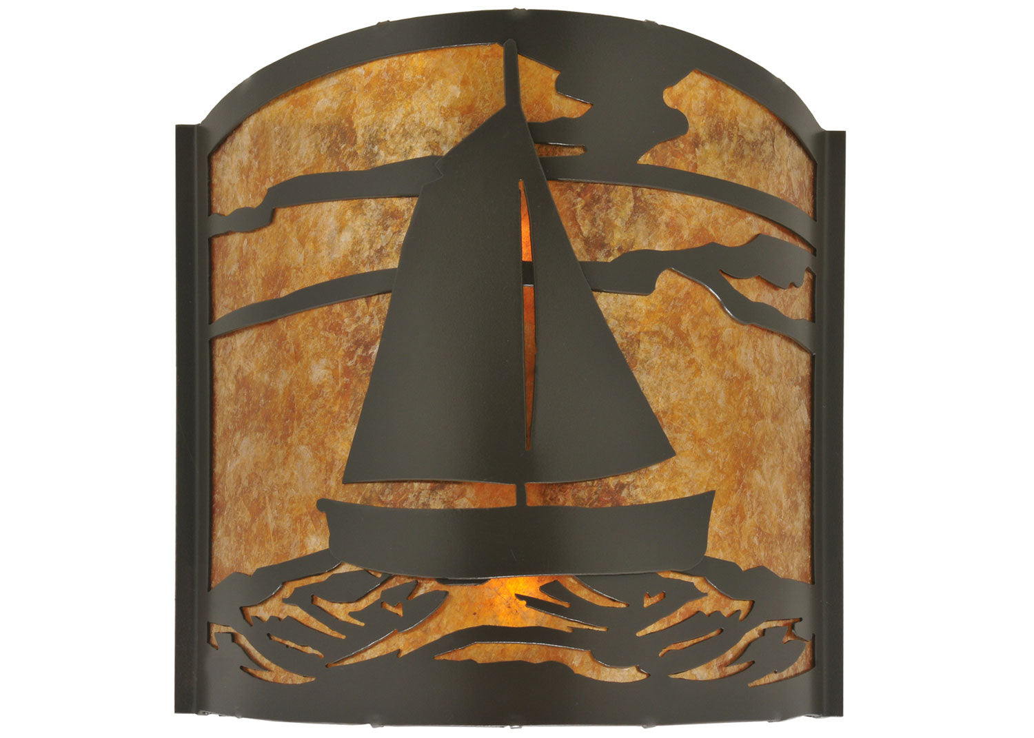 Meyda Tiffany - 117834 - Two Light Wall Sconce - Sailboat - Timeless Bronze