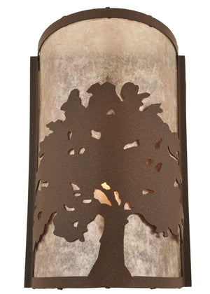 Meyda Tiffany - 118535 - One Light Wall Sconce - Oak Tree - Cafe Noir