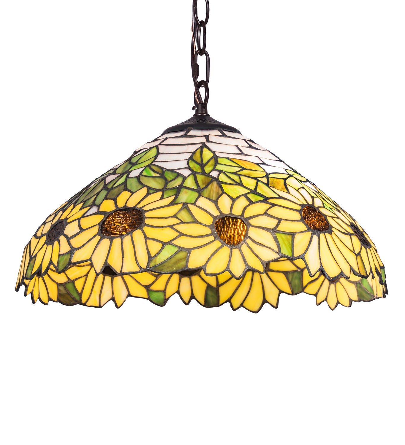 Meyda Tiffany - 119560 - Two Light Pendant - Wild Sunflower - Mahogany Bronze