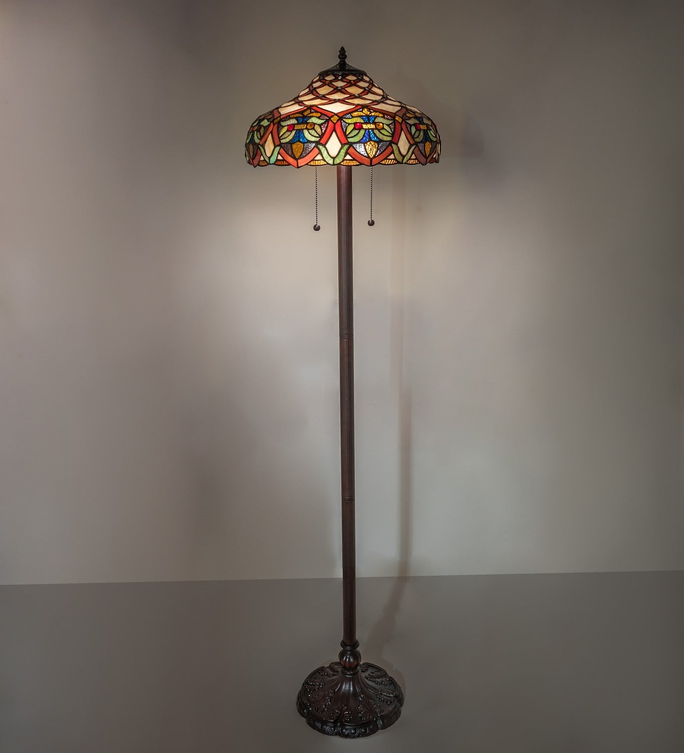 Meyda Tiffany - 119598 - Two Light Floor Lamp - Franco - Mahogany Bronze